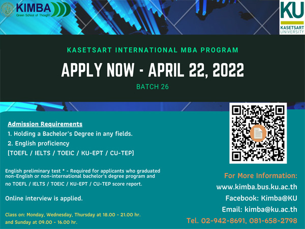 KASETSART UNIVERSITY MBA PROGRAM