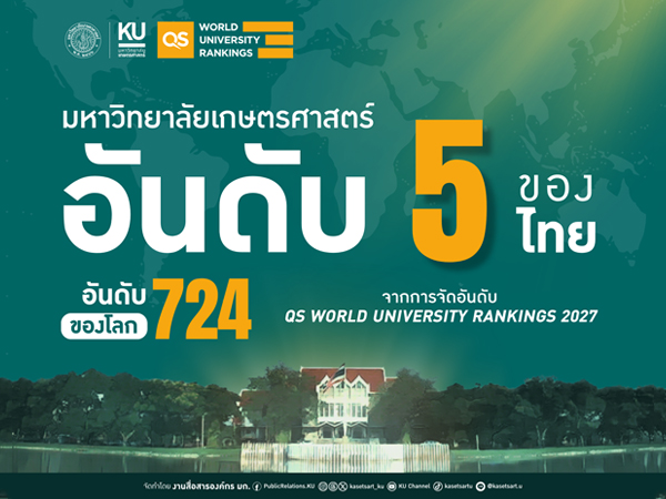 ผลการจัดอันดับโลกของมหาวิทยาลัยเกษตรศาสตร์ จากการจัดอันดับQS World University Ranking